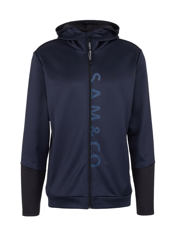 Sam 73 Felpa con cappuccio blu scuro da uomo con zip SAM 73 Emanuel