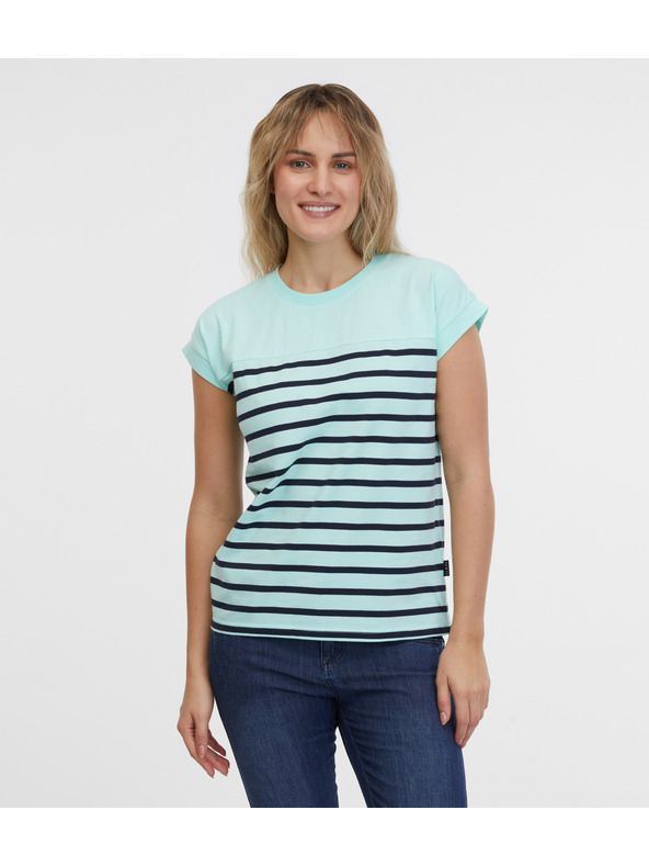 Sam 73 Maglietta turchese a righe da donna SAM 73 Mercedes