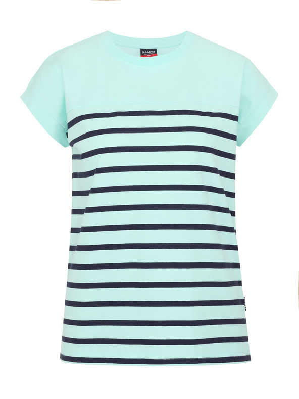 Sam 73 Maglietta turchese a righe da donna SAM 73 Mercedes