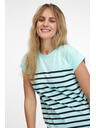 Sam 73 Maglietta turchese a righe da donna SAM 73 Mercedes