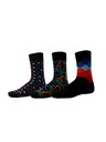 Sam 73 Set of three pairs of patterned socks in black SAM 73
