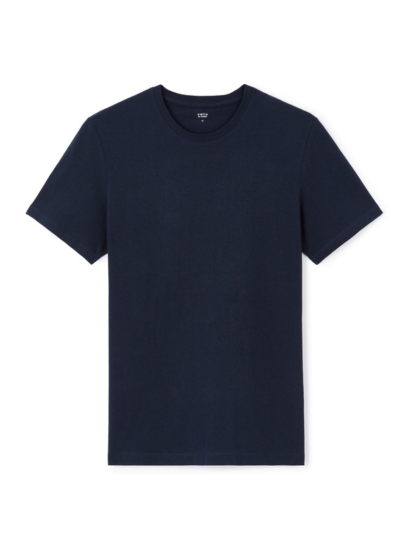 Celio Maglietta basic blu scuro Celio Tebase