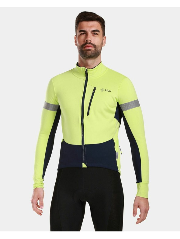 Kilpi Giacca softshell da ciclismo verde neon da uomo Kilpi Velover-M