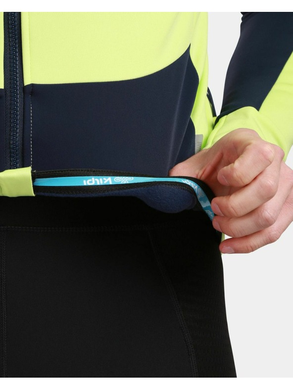 Kilpi Giacca softshell da ciclismo verde neon da uomo Kilpi Velover-M