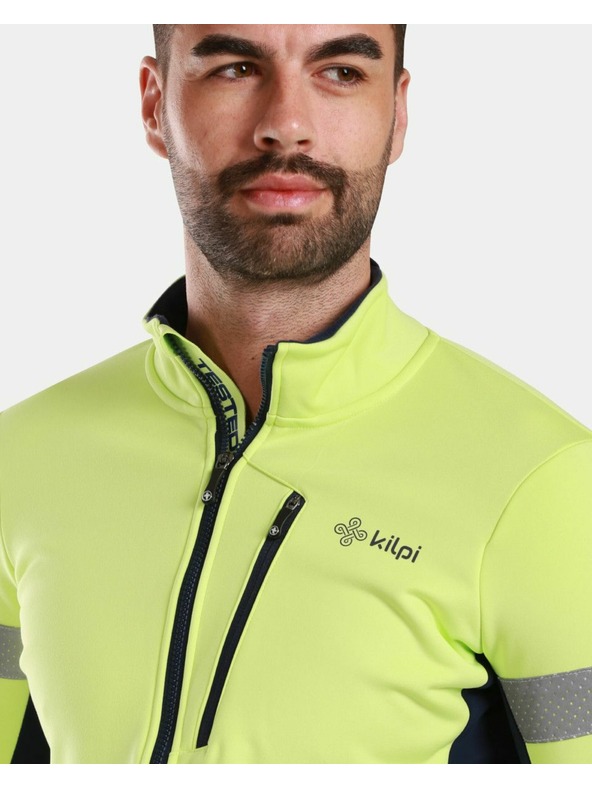 Kilpi Giacca softshell da ciclismo verde neon da uomo Kilpi Velover-M