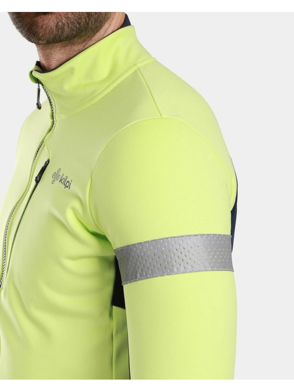 Kilpi Giacca softshell da ciclismo verde neon da uomo Kilpi Velover-M