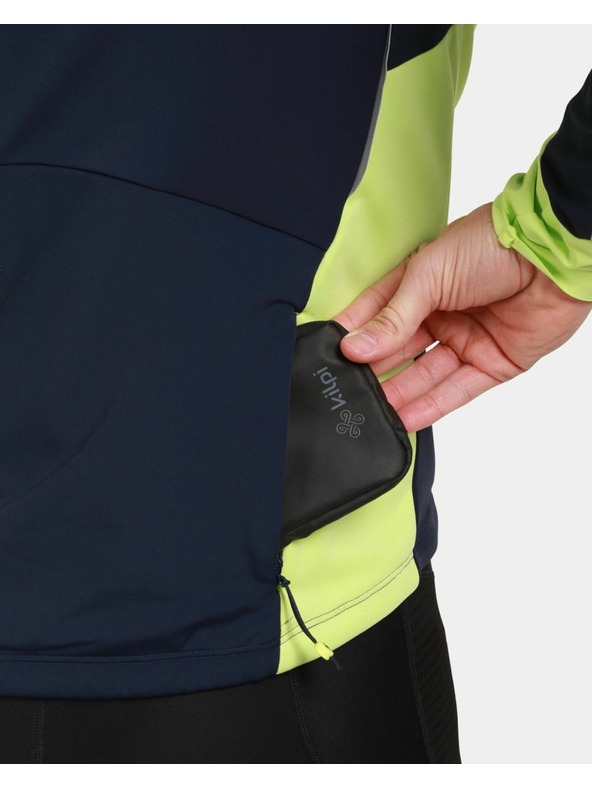 Kilpi Giacca softshell da ciclismo verde neon da uomo Kilpi Velover-M