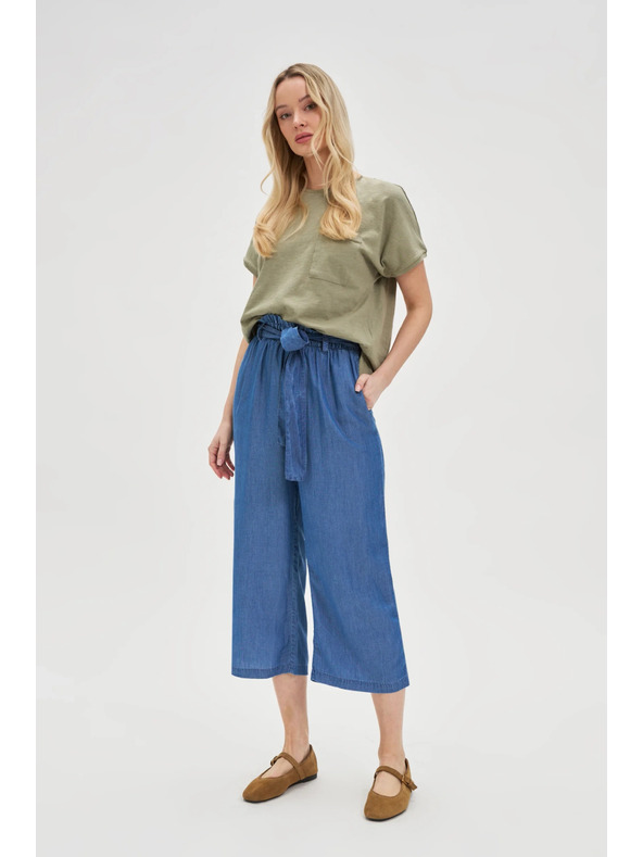 Moodo Pantaloni larghi blu da donna Moodo