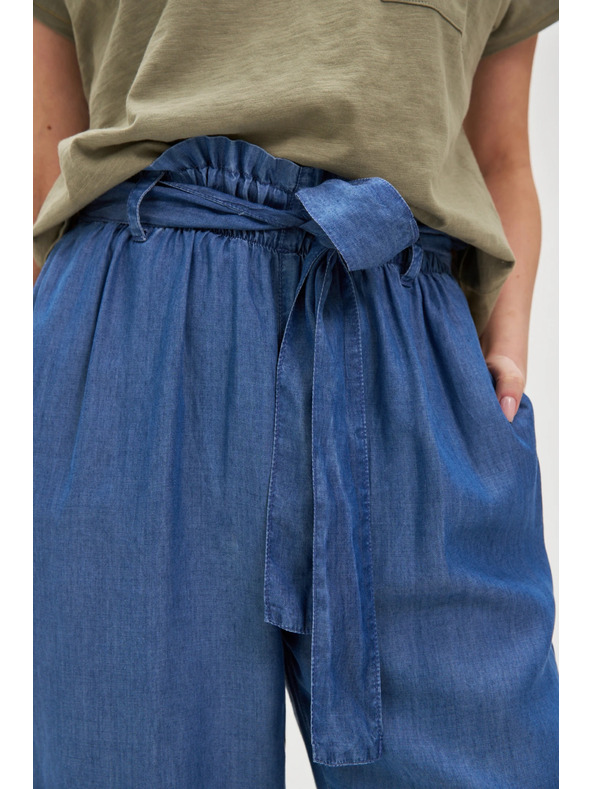 Moodo Pantaloni larghi blu da donna Moodo