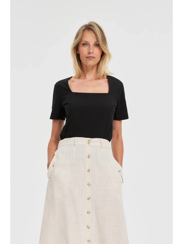 Moodo Camicia lunga nera da donna Moodo