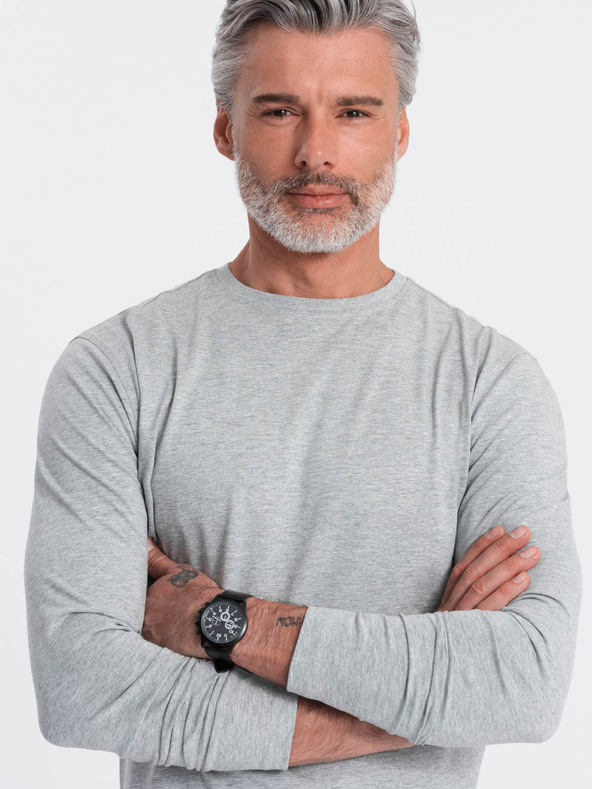 Ombre Clothing T-shirt basic grigia da uomo Ombre Clothing