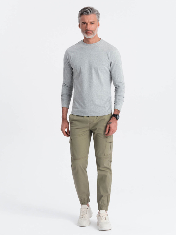 Ombre Clothing T-shirt basic grigia da uomo Ombre Clothing