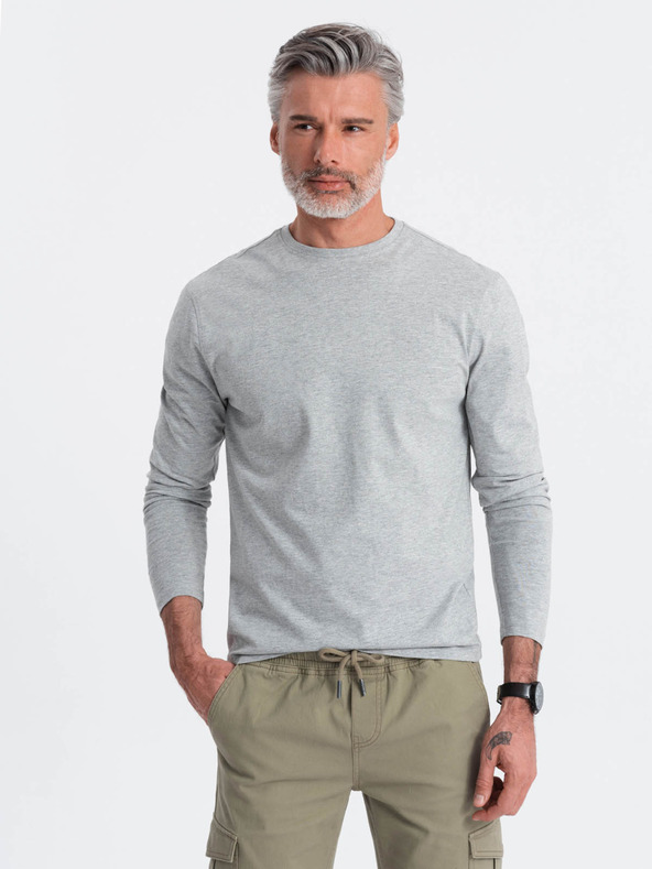 Ombre Clothing T-shirt basic grigia da uomo Ombre Clothing