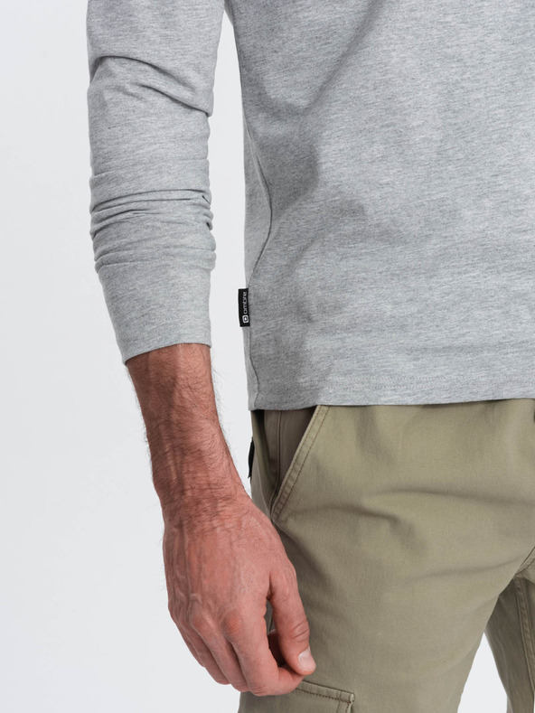 Ombre Clothing T-shirt basic grigia da uomo Ombre Clothing
